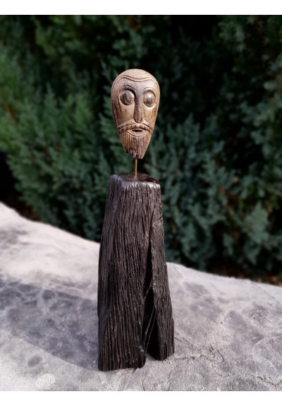 Viking Warrior head, Oseberg ship, Norway, Oseberg Cart Museum Reenactment, Norse Sculpture, Viking, pagan statue, Home Decor - hand carved