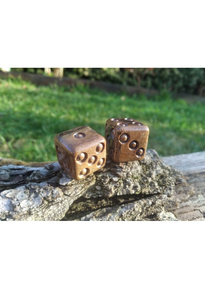 Handmade bone dice.