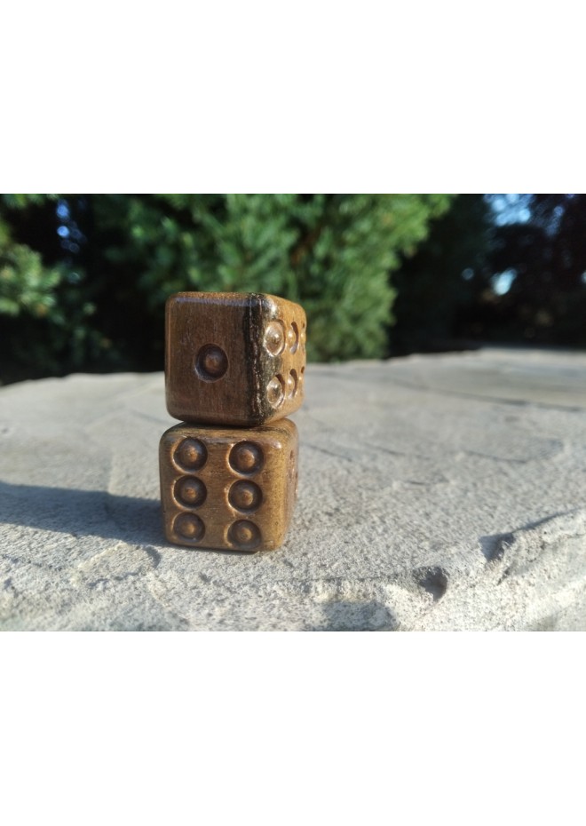 Handmade bone dice.