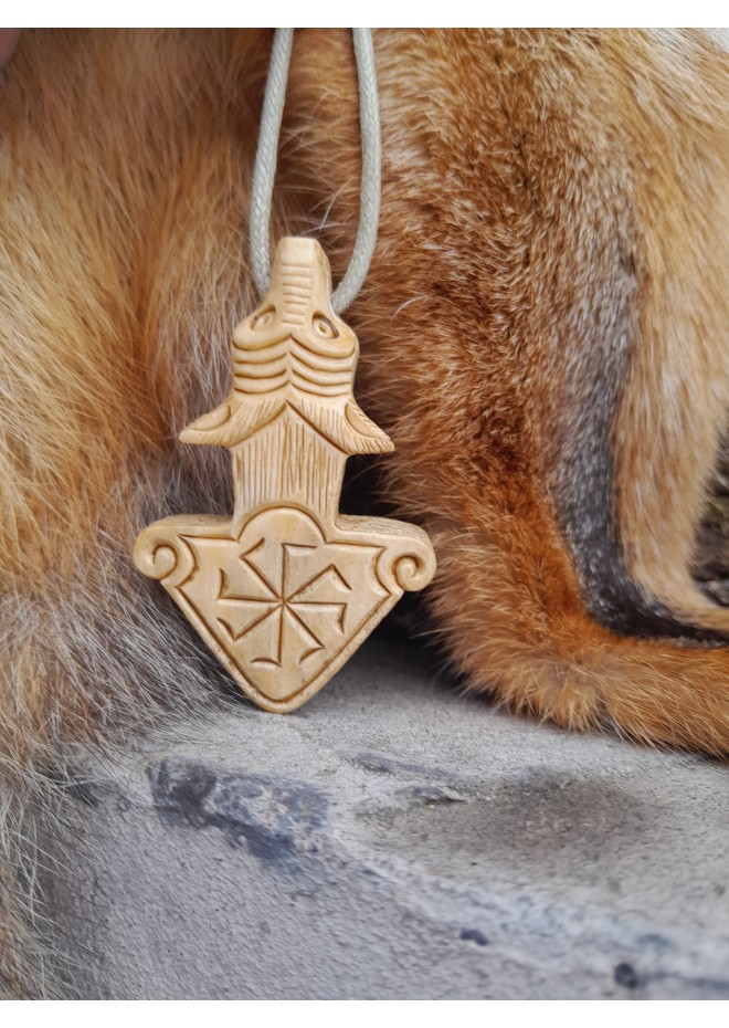 Mjolnir amulet. Thor's Hammer necklace.