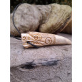 Hand-carved Viking Wolf amulet. Fenrir jewelry