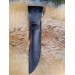 Vikings style knife with Dragon head & leather sheath. Hand-forged steel. Hand-carved handle with Celtic knot