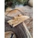 Viking Dragon amulet with Algiz rune. Moose antlers hand-carved