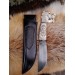 Norse knife with Dragon pattern. Hand-carved Dragon handle. 