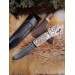 Handmade Dragon designer knife in Norse style. Viking seax. 