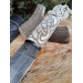 Handmade Dragon designer knife in Norse style. Viking seax. 