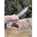 Handmade Dragon designer knife in Norse style. Viking seax. 