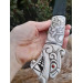 Handmade Dragon designer knife in Norse style. Viking seax. 