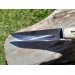 Viking knife with hand-carved Raven handle. Hand-forged carbon steel blade and leather sheath. 