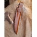 Handmade Finnish Puukko knife with master engraving and leather sheath. 