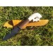 Handmade designer Norse knife "Sleipnir". Hand-carved antler handle.