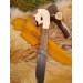 Handmade designer Norse knife "Sleipnir". Hand-carved antler handle.